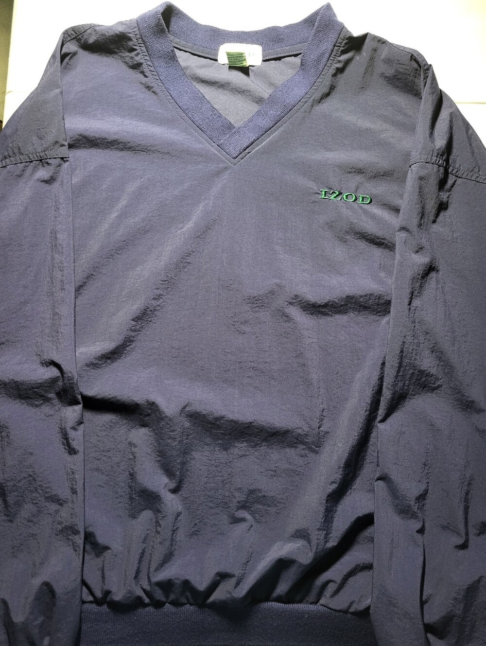 Vintage Izod Dark Blue V-Neck Pullover Jacket RARE Size XL